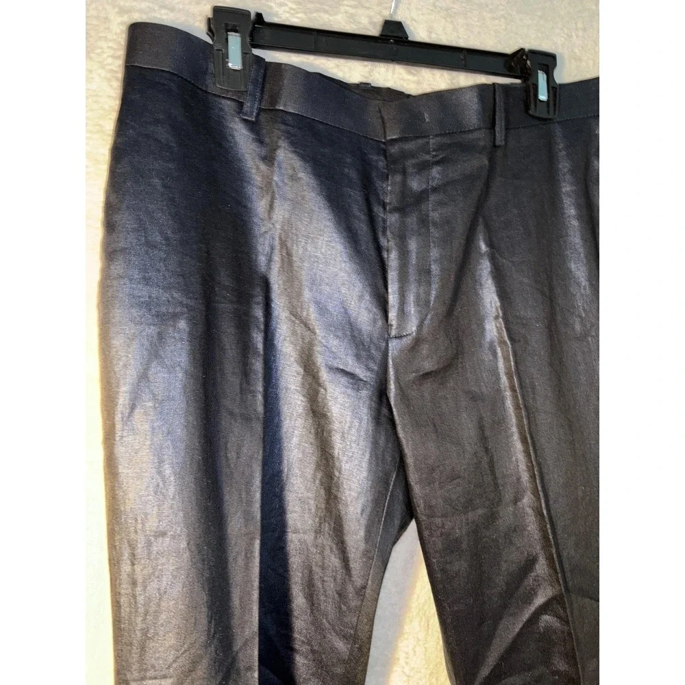 INC International Concepts Pants Mens 32x32 Blue Milan Slim Fit Dress Flat Front